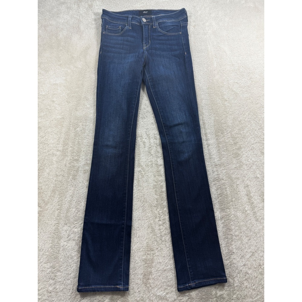 Vervet Womens Slim Boot Cut VT223 Dark Wash Blue Denim Jeans 25 Meas: 26x31.5